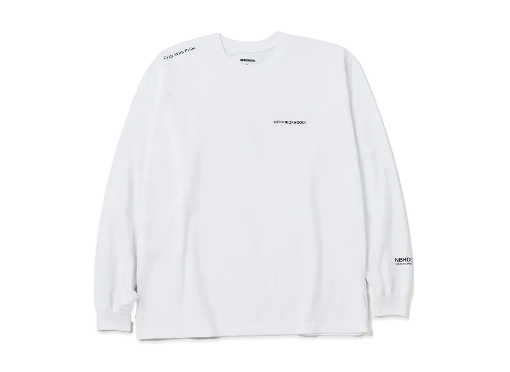 NEIGHBORHOOD NH . Tee LS-8 "White"