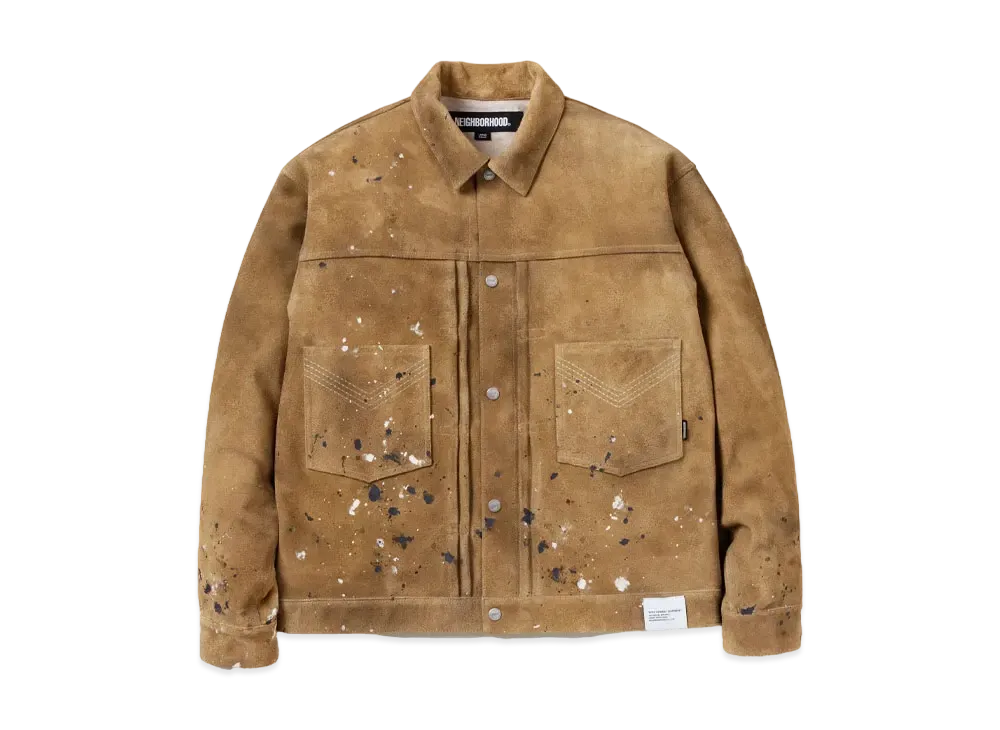 ネイバーフッド ドリップ スエード ジャケット "ベージュ"