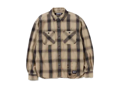 NEIGHBORHOOD Savage Block Hombre Check Shirt LS "Mustard"