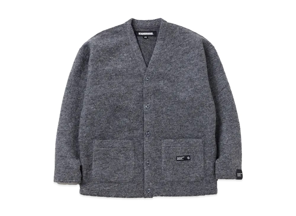 NEIGHBORHOOD Wool Jersey Cardigan "Charcoal"