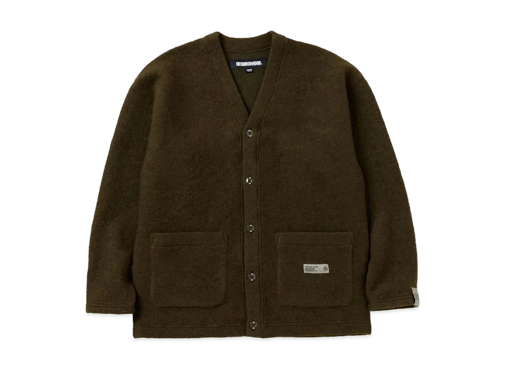 NEIGHBORHOOD Wool Jersey Cardigan "Olive Drab"
