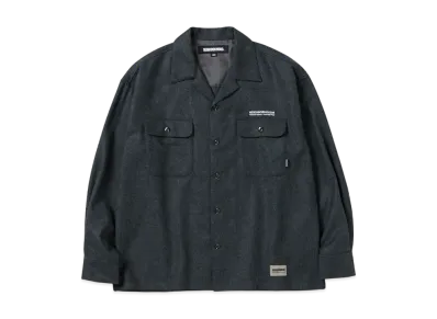 NEIGHBORHOOD Wool Open Collar Shirt LS "Olive Drab"