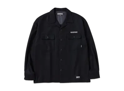 NEIGHBORHOOD Wool Open Collar Shirt LS "Black"