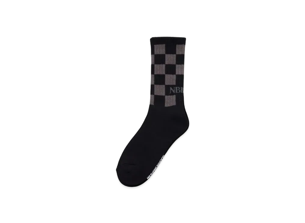 NEIGHBORHOOD Checker Socks "Black"