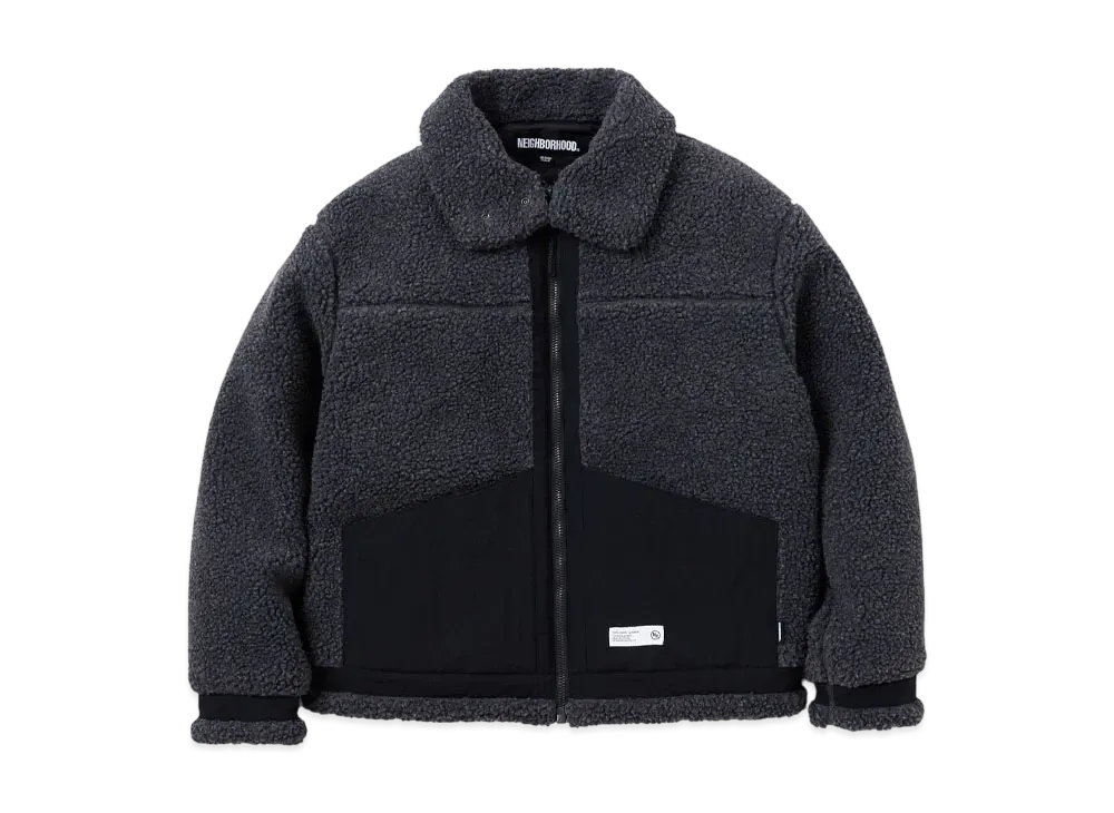 ネイバーフッド ボア フリース B-3 タイプ ジャケット "グレー"