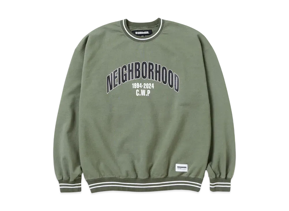 NEIGHBORHOOD College Sweat Shirt LS "Olive Drab"