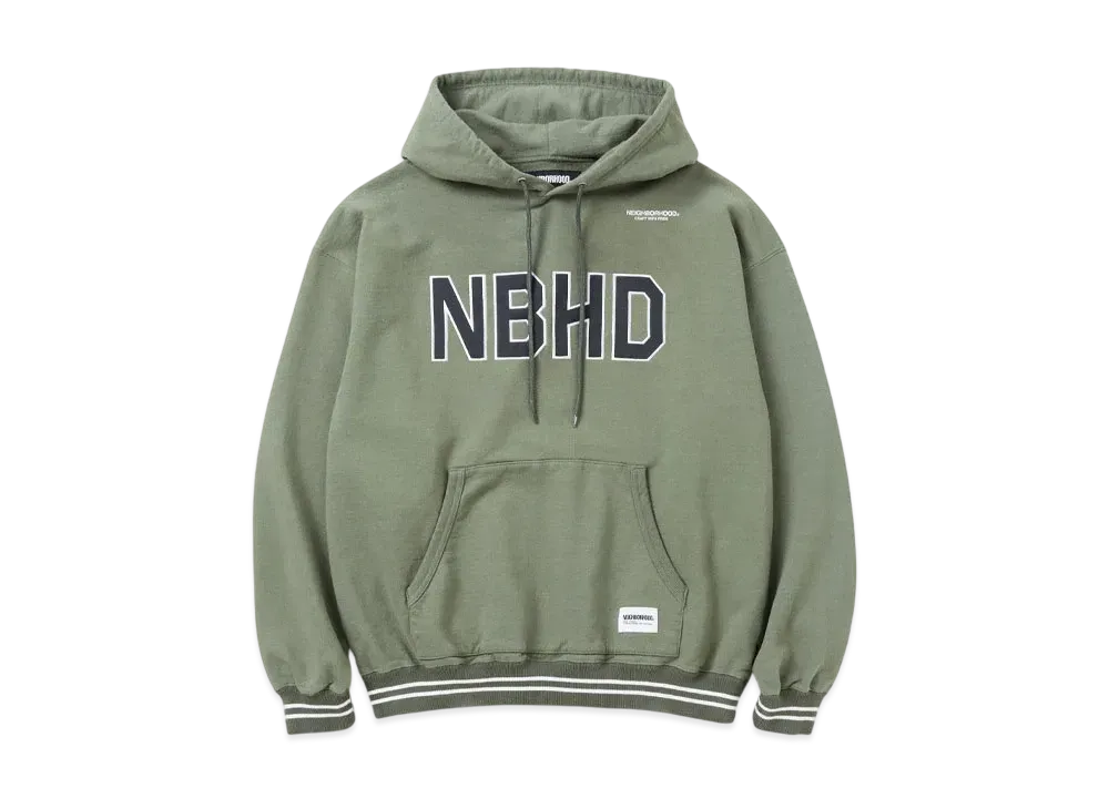 NEIGHBORHOOD College Sweat Hoodie LS "Olive Drab"
