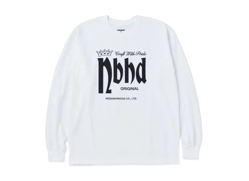 NEIGHBORHOOD NH . Tee LS-4 "White"