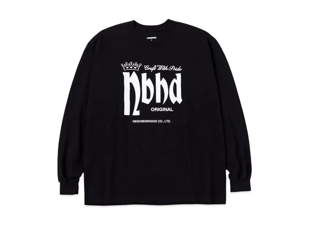 NEIGHBORHOOD NH . Tee LS-4 "Black"