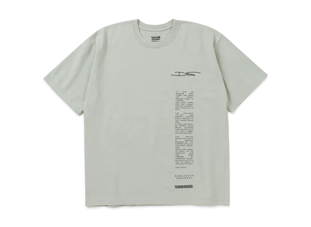 NEIGHBORHOOD x REBEL DREAD HARDWARE . Tee SS-2 "Sage Green"