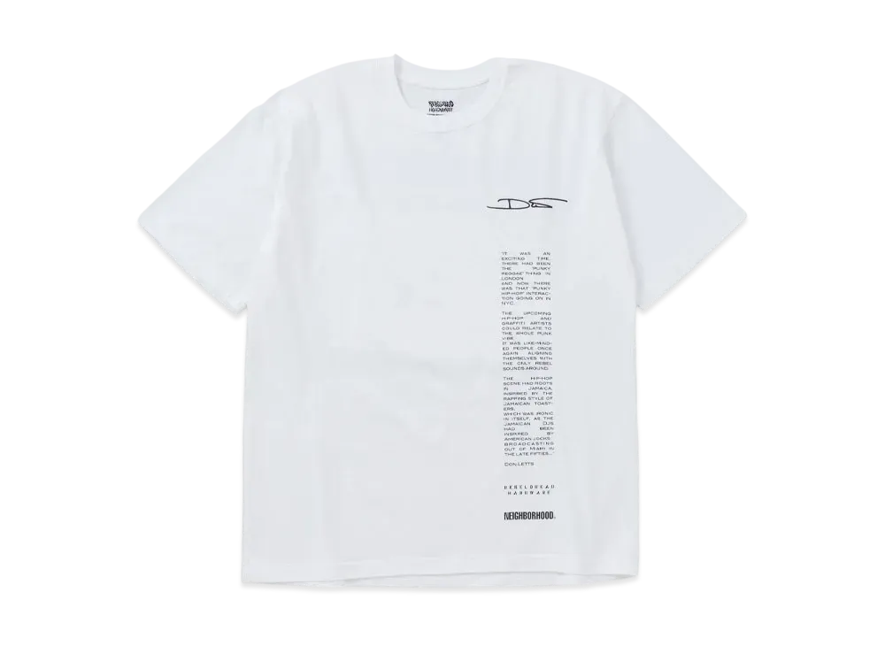 NEIGHBORHOOD x REBEL DREAD HARDWARE . Tee SS-2 "White"