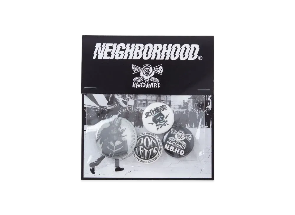 NEIGHBORHOOD x REBEL DREAD HARDWARE . Pin Button Set "Multi"