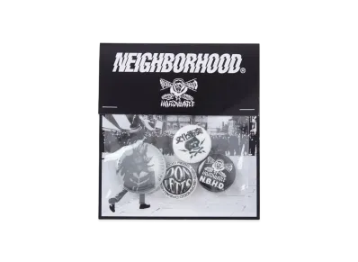 NEIGHBORHOOD x REBEL DREAD HARDWARE . Pin Button Set "Multi"