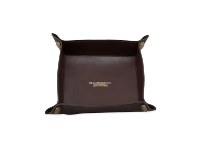 NEIGHBORHOOD Leather Tray "Brown"