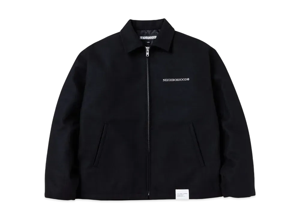NEIGHBORHOOD Melton Zip Work Jacket "Black"