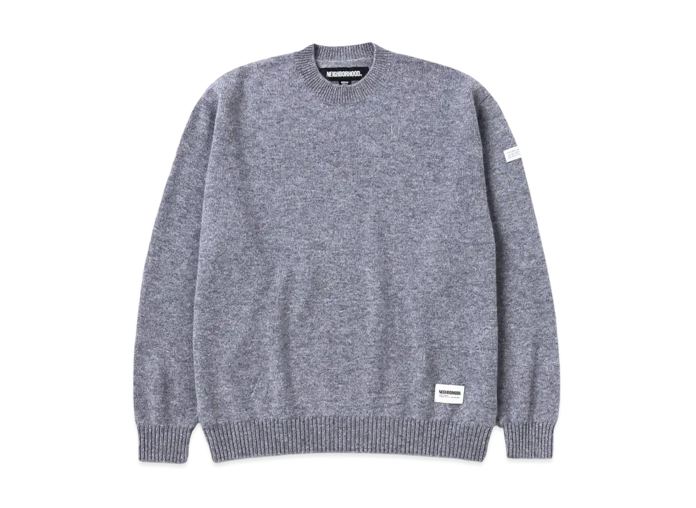 NEIGHBORHOOD Cashmere Crewneck Sweater "Gray"