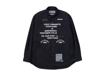 NEIGHBORHOOD x Yohji Yamamoto Print Shirt LS "Black"