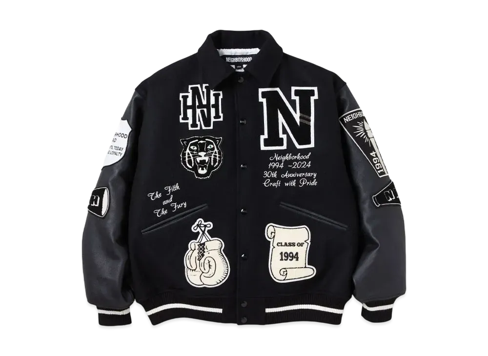NEIGHBORHOOD Stadium Jacket "Black/White"