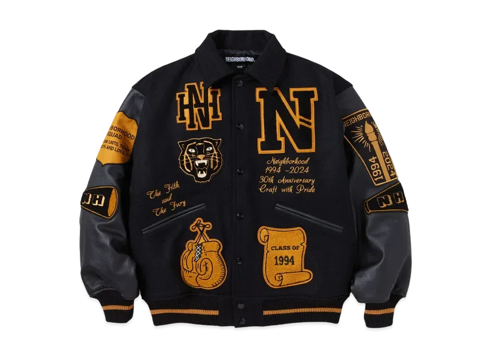 NEIGHBORHOOD Stadium Jacket "Black/Gold"