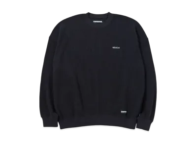 NEIGHBORHOOD Waffle Fabric Crewneck LS "Charcoal"