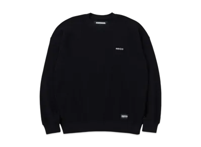 NEIGHBORHOOD Waffle Fabric Crewneck LS "Black"