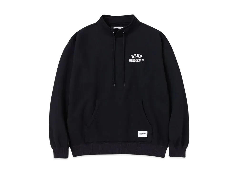 NEIGHBORHOOD Basic Sweat Stand Collar LS "Black"