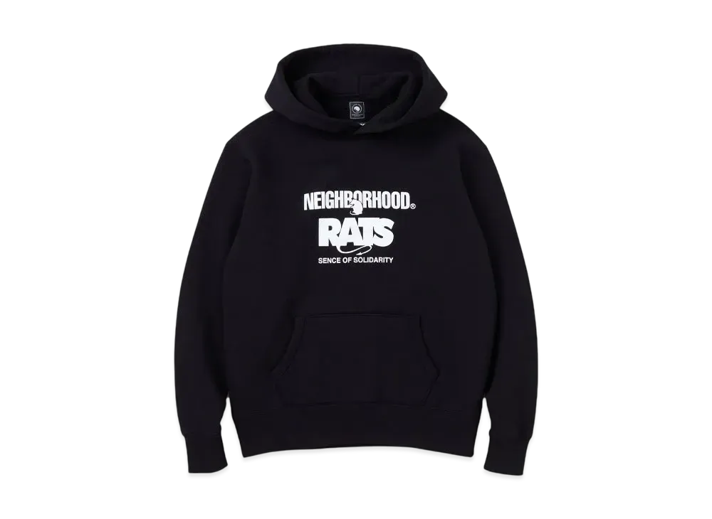 NEIGHBORHOOD x RATS 20th Hooded "Black" 242RTRTN-CSM01S / 25'SPC-0104