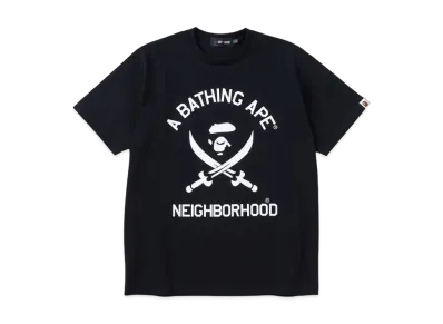 NEIGHBORHOOD x A BATHING APE Tee #2 "Black" 242NOAPN-CSM02S