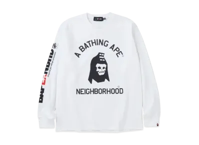 NEIGHBORHOOD x A BATHING APE L/S Tee "White"