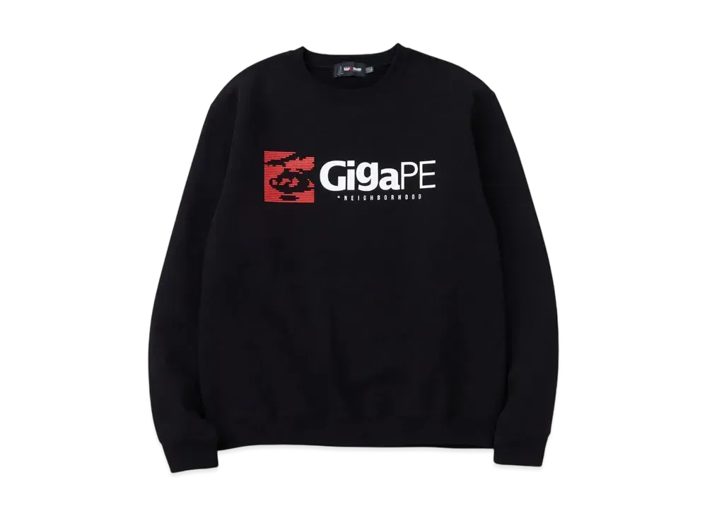 NEIGHBORHOOD x A BATHING APE Gigape Crewneck "Black"