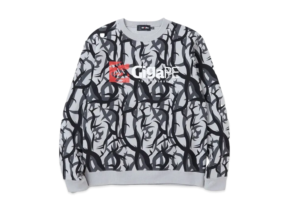 NEIGHBORHOOD x A BATHING APE Trial Camo Gigape Crewneck "Gray"