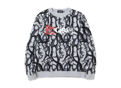 NEIGHBORHOOD x A BATHING APE Trial Camo Gigape Crewneck "Gray"
