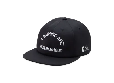 NEIGHBORHOOD x A BATHING APE Panel Cap "Black"