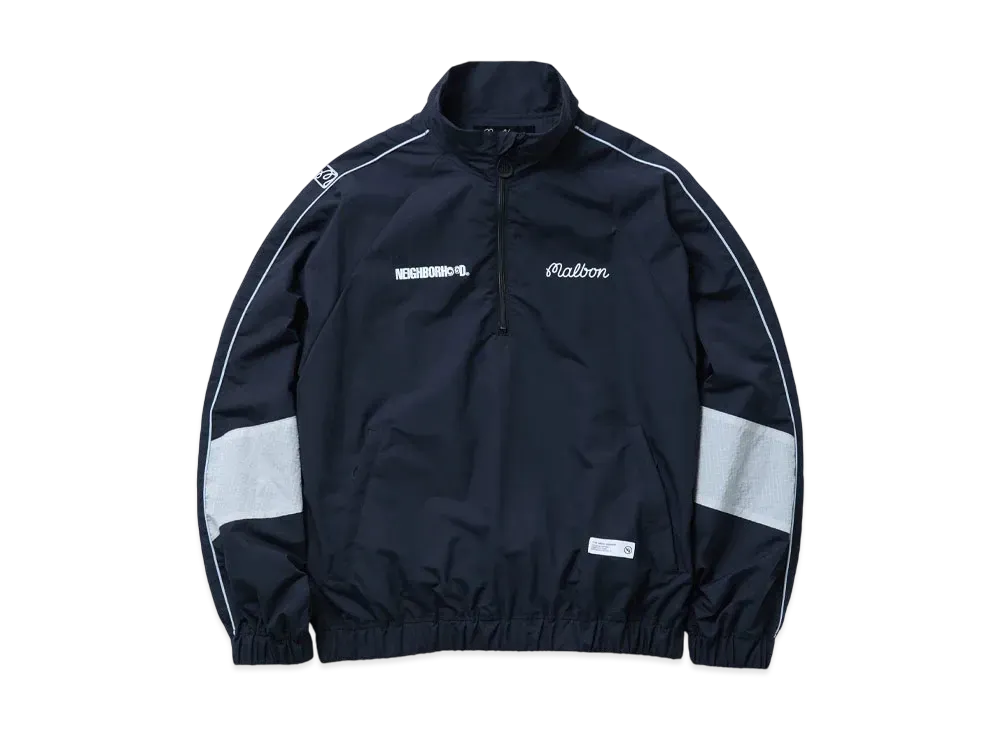 NEIGHBORHOOD x MALBON GOLF Quarter Zip Jacket "Black"