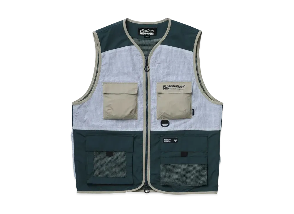 NEIGHBORHOOD x MALBON GOLF Tactical Vest "Green"