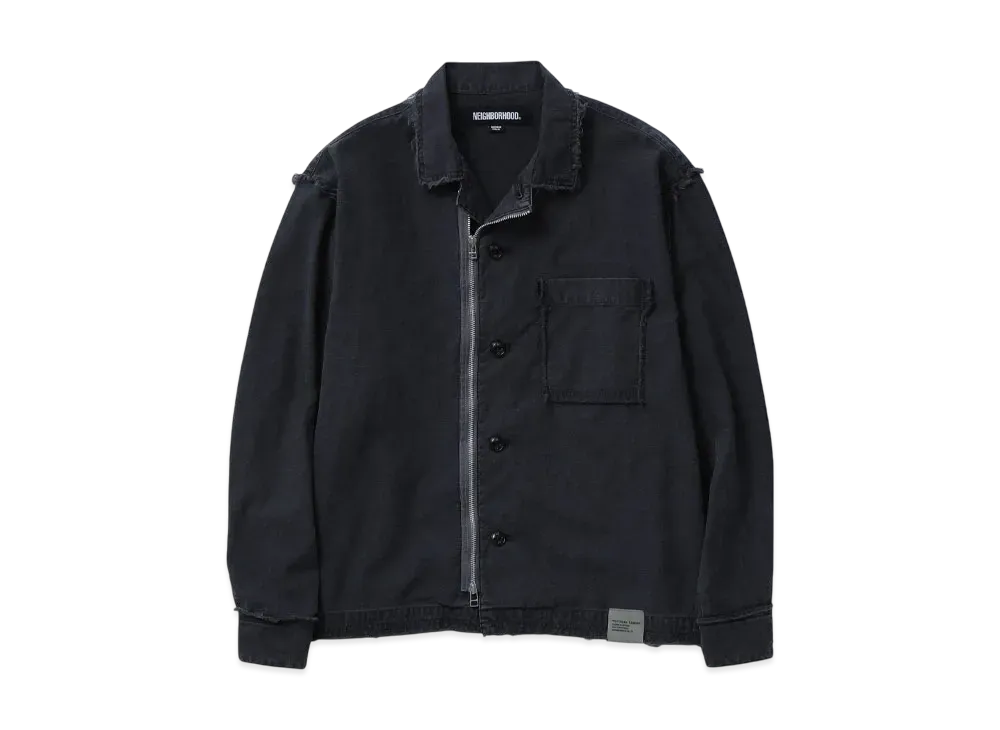 NEIGHBORHOOD Untrimmed Zip Shirt LS "Black"