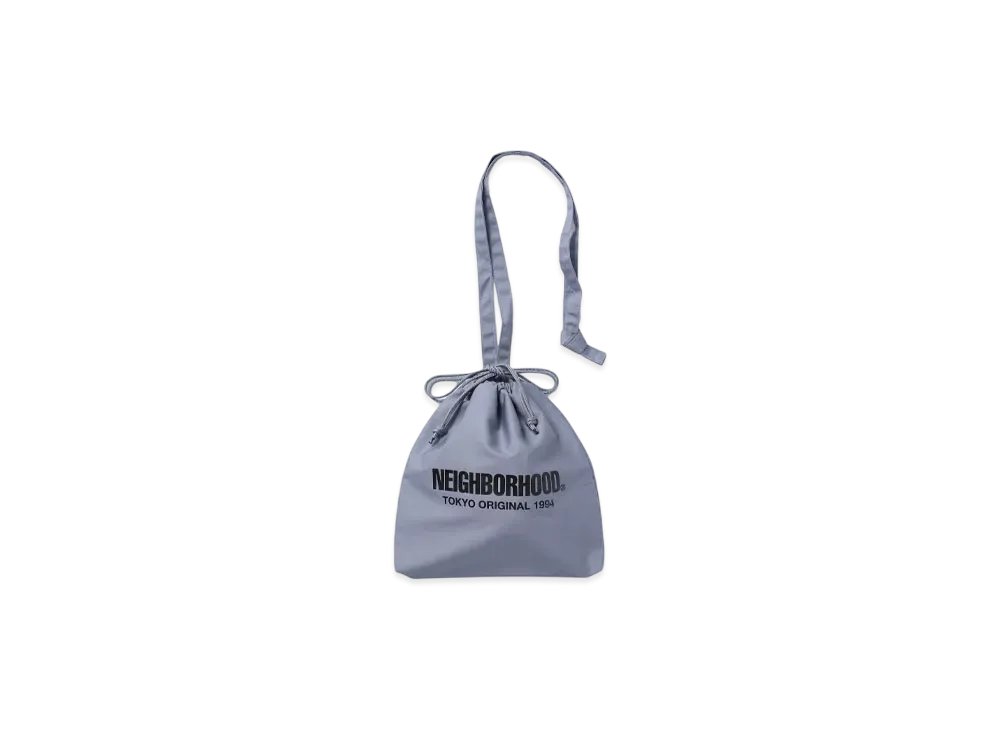 NEIGHBORHOOD Logo Drawstring Shoulder Bag "Gray"