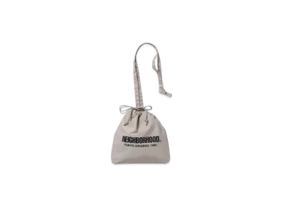 NEIGHBORHOOD Logo Drawstring Shoulder Bag "Beige"