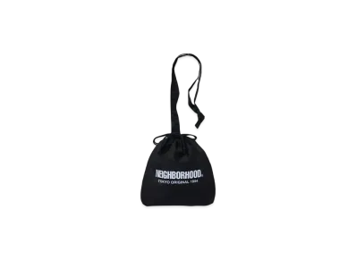 NEIGHBORHOOD Logo Drawstring Shoulder Bag "Black"