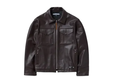 NEIGHBORHOOD Leather PM Jacket "Brown"