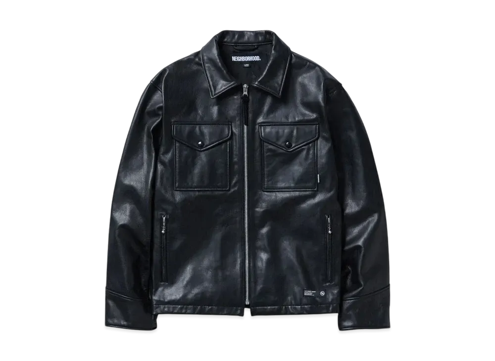 NEIGHBORHOOD Leather PM Jacket "Black"