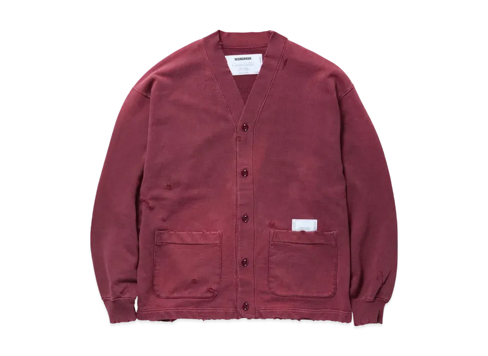NEIGHBORHOOD Savage Sweat Cardigan LS "Burgundy"