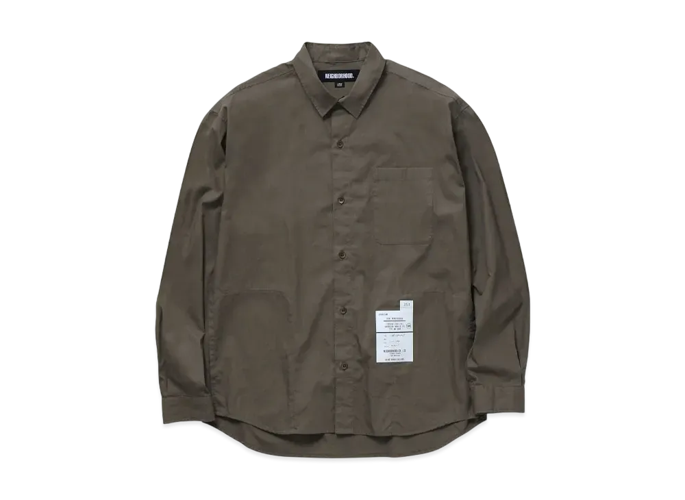 NEIGHBORHOOD Plain Shirt LS "Brown"