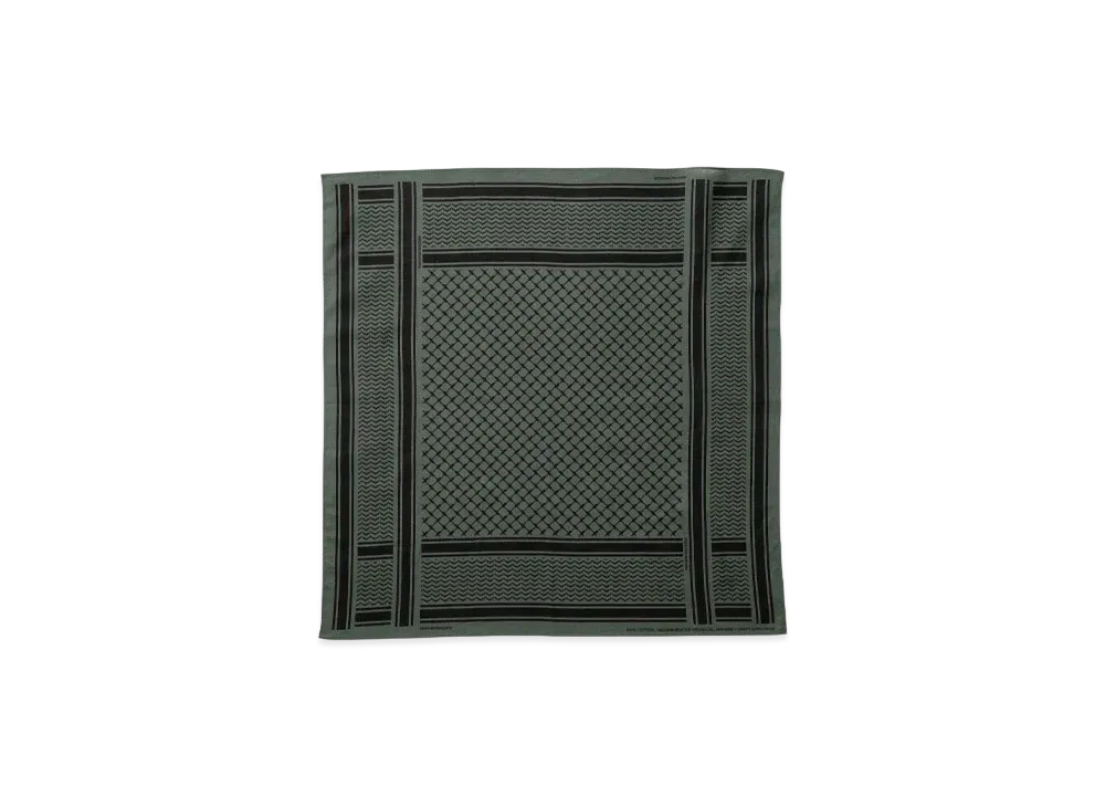 NEIGHBORHOOD Shemagh Pattern Bandana "Olive Drab"