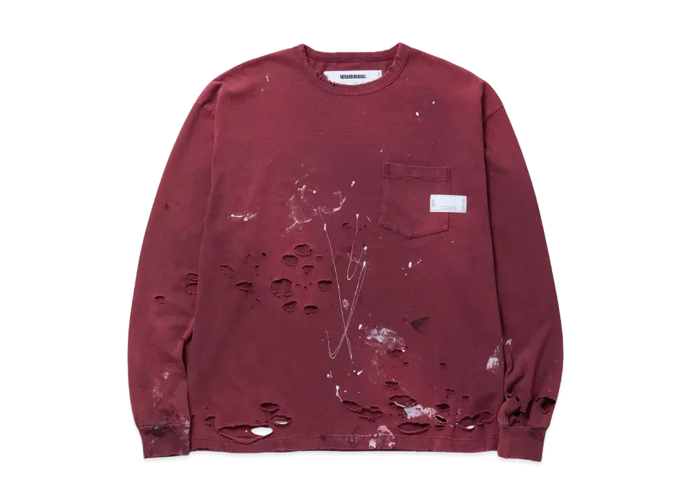 NEIGHBORHOOD Savage Crewneck-P LS "Burgundy"