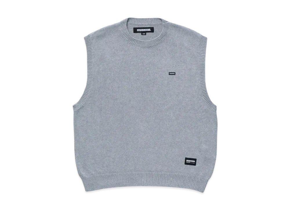 NEIGHBORHOOD Plain Crewneck Vest "Gray"