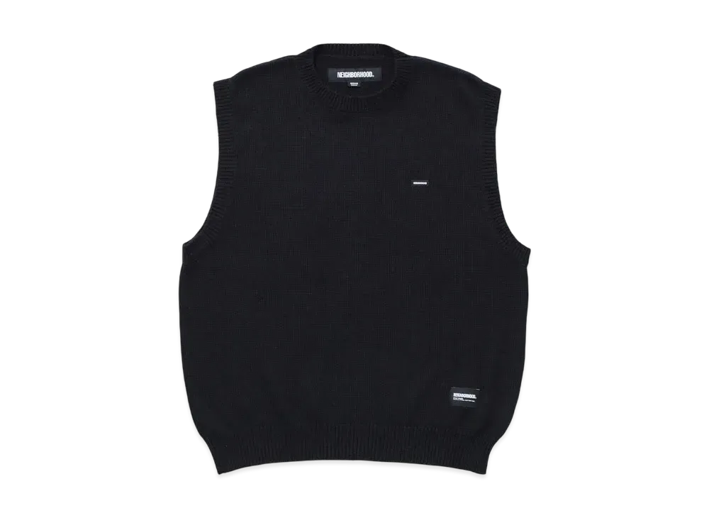 NEIGHBORHOOD Plain Crewneck Vest "Black"