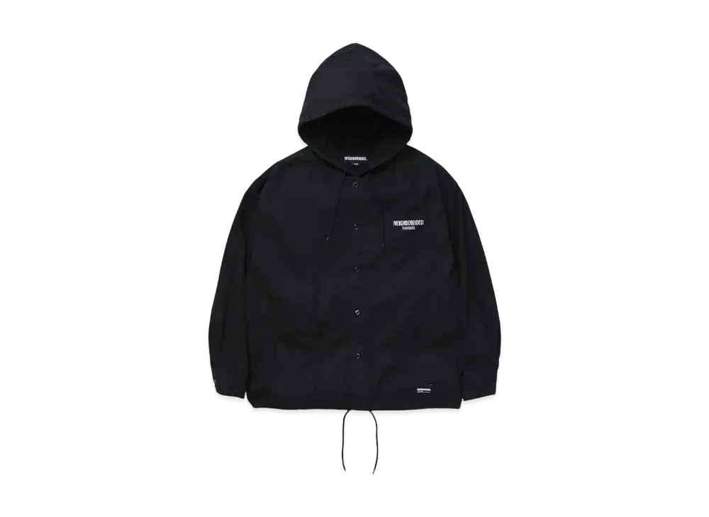 NEIGHBORHOOD Hooded Shirt LS "Black"