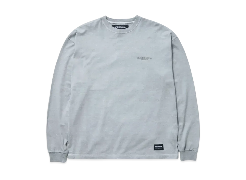 NEIGHBORHOOD Pigment Dyed Crewneck LS "Gray"