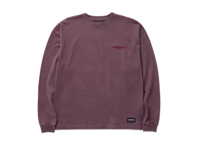 NEIGHBORHOOD Pigment Dyed Crewneck LS "Burgundy"